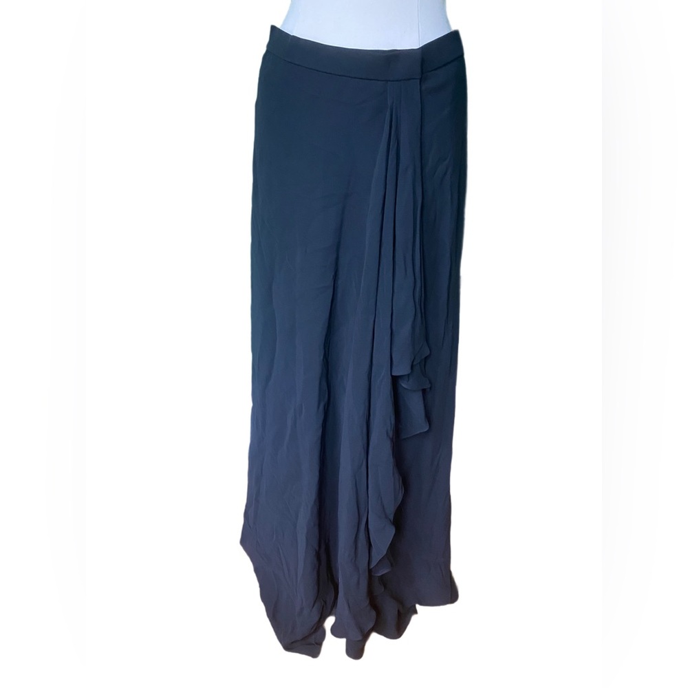 Vintage Patricia Rhodes Couture black wrap maxi skirt 14